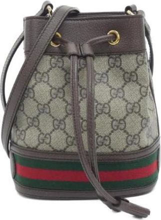 Gucci Pre-owned Bucket Bags, female, Multicolor, Size: ONE SIZE Pre-owned Canvas Bucket Bag
