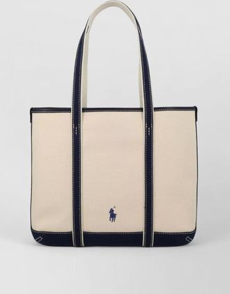 Polo Ralph Lauren tote bag contrast trim dual handles