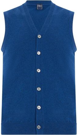 Fedeli Mouweloze Vest - Heren - Spencers - Blauw - S - Kasjmier - Truien & Vesten