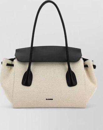 Jil Sander canvas voyage small shoulder bag top handle