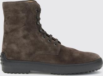 Tod's Stivaletti stringati in pelle scamosciata con logo T Timeless e suola con gommini