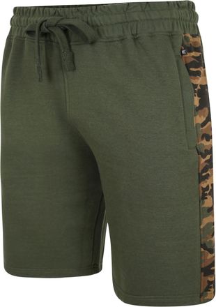 KAM (KBS3303 Kbs Mens Camo Panel Big Size Jog Shorts in Khaki 7XL