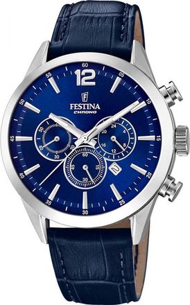 Festina F20542-2 Mens Timeless Chronograph Watch - Silver - One Size
