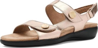 Trotters Romi Metallic Sandals Womens Sandals Champagne : 10.5 N (AA), Leather