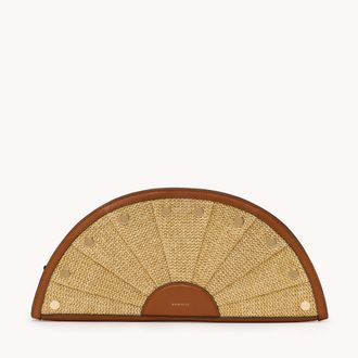 Hammitt Hammitt Shelley Clutch Cocoa Raffia Gold