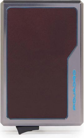 Piquadro Mag Safe pop-up kaarthouder - unisex - Portefeuilles - Bruin - ONE Size - Katoen - Accessoires