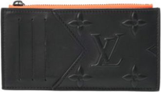 Louis Vuitton Black Orange Leather Coin Purse/Coin Case (Pre-Owned)