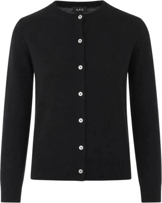 A.P.C. Marisa Cardigan - Dames - Vesten - Zwart - M - Wol - Truien & Vesten