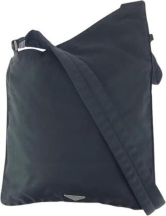 Prada Pre-owned Cross Body Bags, female, Black, Size: ONE SIZE Pre-owned Nylon Shoulder Bag