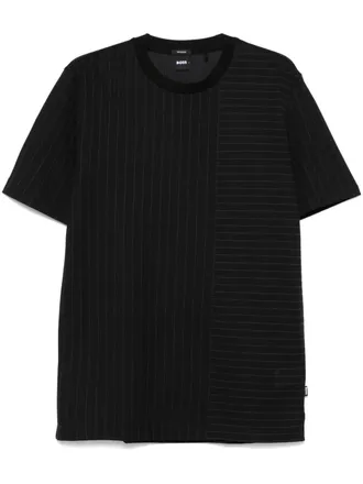 BOSS mixed-stripes T-shirt - Black