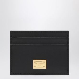 Dolce & Gabbana Dolce&Gabbana - Kartenetui aus schwarzem Leder mit Logo-Tag