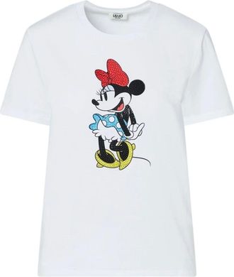 Liu Jo Miss Mouse T-shirt met print - Dames - Tops - Wit - Maat: XS Katoen