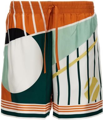 Casablanca Multicolor pRINTED Bermuda Shorts