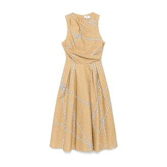 Elisabetta Franchi Mujer, Vestidos, Beige, Talla: M