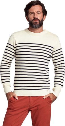 Armor Lux Armor Lux Mens Pull Marin Molene H&eacute;ritage Homme Sweater, Multicolour (395 Natural/Navi 395 Nature/Ship), L
