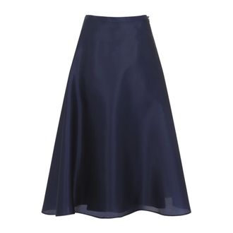 Alberta Ferretti Alberta Ferretti, Midi Skirts, female, Blue, Size: XS Silk Midi Skirt