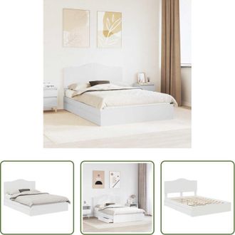vidaXL Letto in legno - Letto con Contenitore Bianco 140 x 190 cm Legno multistrato