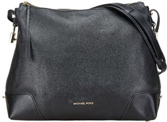 Michael Kors Black Leather Shoulder Bag Tote Bag (Pre-Owned)