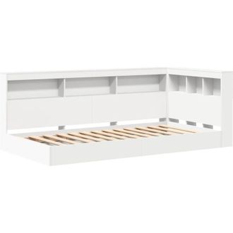 vidaXL Bookcase Bed with Headboard White 100 x 200 cm Engineered wood Vidaxl