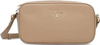 Patrizia Pepe Borsa a tracolla con placca logo - Toni neutri