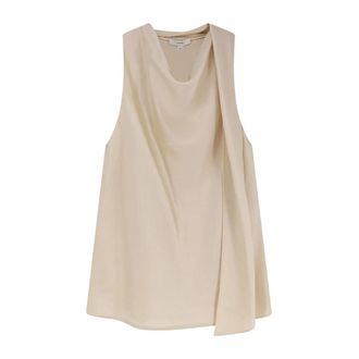 Vince Dames, Blouses & Shirts, Beige, Maat: M Satijn