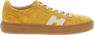Hogan Yellow Suede Leather Skater Sneakers