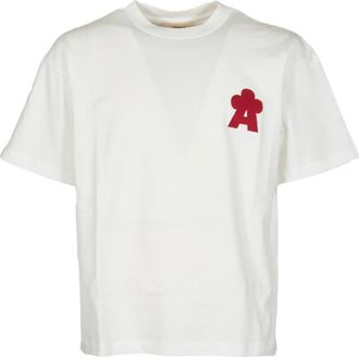 A Paper Kid Wit T-shirt met Zijlogo - Heren - T-shirts - Wit - L - Katoen - Tops