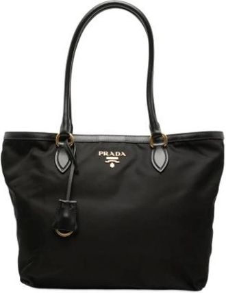 Prada Pre-owned Vintage Nylon Tote - Dames - Vintage Shopper - Zwart - ONE Size - Nylon - Vintage