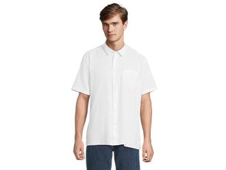 Barbour Nelson Short Sleeve Summer Fit Shirt Mens Long Sleeve Button Up White : XL, Cotton/Linen