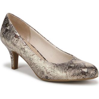 Life Stride Parigi Snake Embossed Pump in Taupe at Nordstrom Rack, Size 6.5