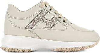 Hogan Interactive sneakers - women - Calf Leather/Rubber/Fabric - 36.5 - Neutrals