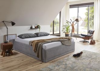 Westfalia Polsterbetten Polsterbett »Texel« Komforthöhe mit Zierkissen, Bettkasten bei Ausführung mit Matratze