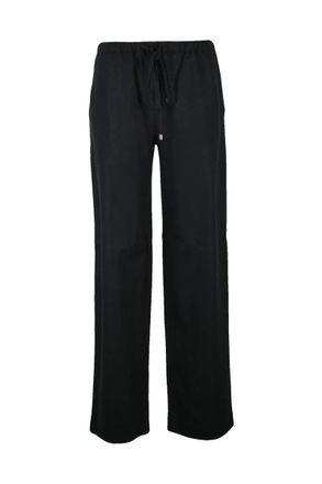 Antonelli Straight-Leg Black Trousers with Relaxed Fit