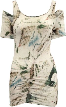 Isabel Marant Printed Asymmetrical Top in Multicolor Cotton