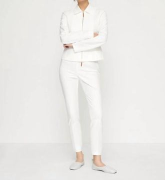 Lafayette 148 New York Techno Stretch Twill Stanton Pant In Seasalt