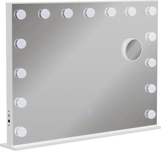 Vicco Espejo De Tocador Greta, Blanco, 58 X 47 Cm Con Iluminaci&oacute;n Led, Vicco