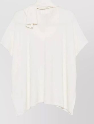 Lisa Yang cashmere v-neck short-sleeve sweater