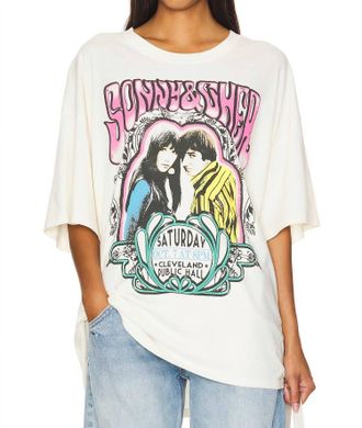 Daydreamer Sonny & Cher Vintage Tee In White