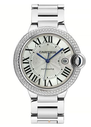 Cartier Silver Ballon Bleu 42mm Watch