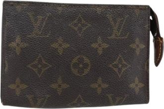 Louis Vuitton Pre-owned Clutches, female, Brown, Size: ONE SIZE Pre-owned Canvas Pouch