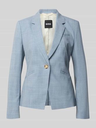 HUGO BOSS Slim Fit Kurzblazer aus reiner Schurwolle Modell JIA9 in Hellblau, Gr&ouml;&szlig;e 32
