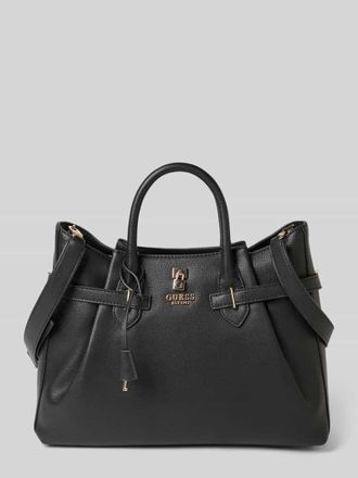 Guess Handtasche in Leder-Optik mit Logo-Applikation in Black, Größe 1