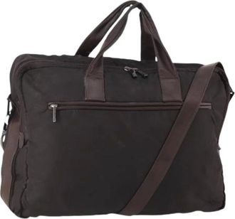 Loewe Pre-owned Shoulder Bags, female, Brown, Size: ONE SIZE Pre-owned Nylon Business Bag