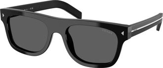 Prada Stijlvolle Zonnebril - Heren - Zonnebrillen - Zwart - 55 MM - Accessoires