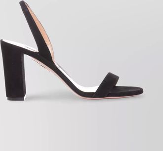 Aquazzura high heel round toe block sandals