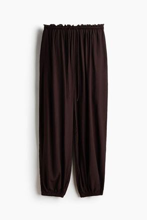 H&M Balloon Drawstring Trousers in Dark Brown at Nordstrom, Size Xx-Small