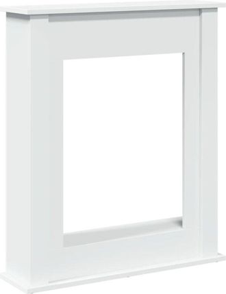 vidaXL Borde De Chimenea Madera De Ingenier&iacute;a Blanco 75x20x87,5 Cm Vidaxl