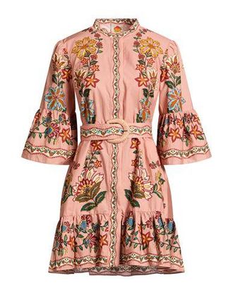 Farm Rio GARDEN DELIGHT PINK MINI DRESS