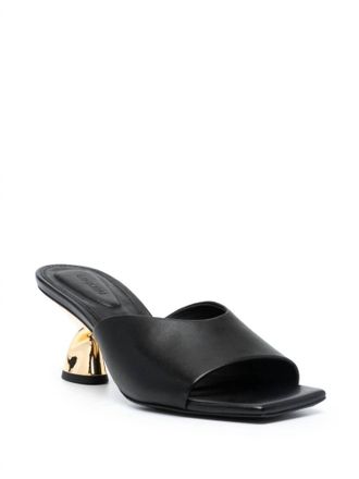 Jonathan Simkhai Nixxi Twist Slip On High Heel Sandals In Black