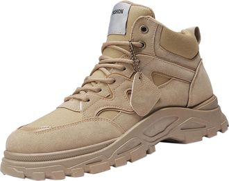 Generic Ankle Boots Men Warm Fur-Lined Non Slip Walking Boots Thick Sole With Arch Support Hiking & Trekking Durable Hiking Boots High Top Fashion Winter Snow